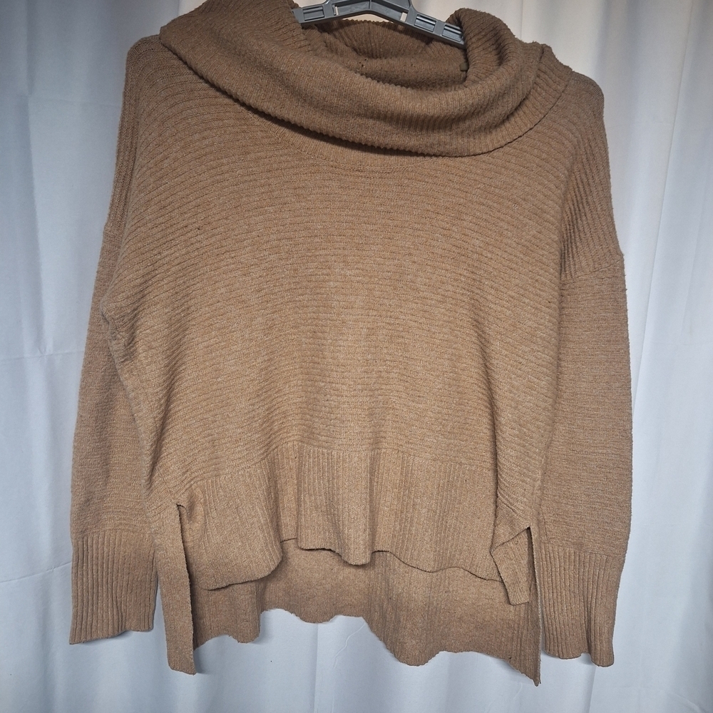 Cozy Tan Women's Sweater Oversized Comfort